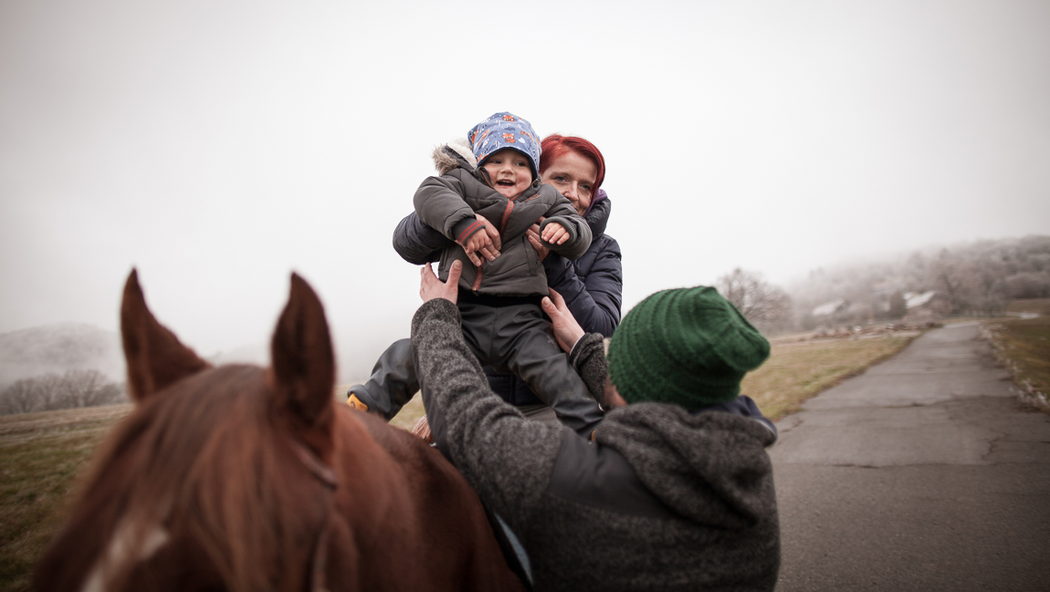 Dítě na koni - Rodinné focení