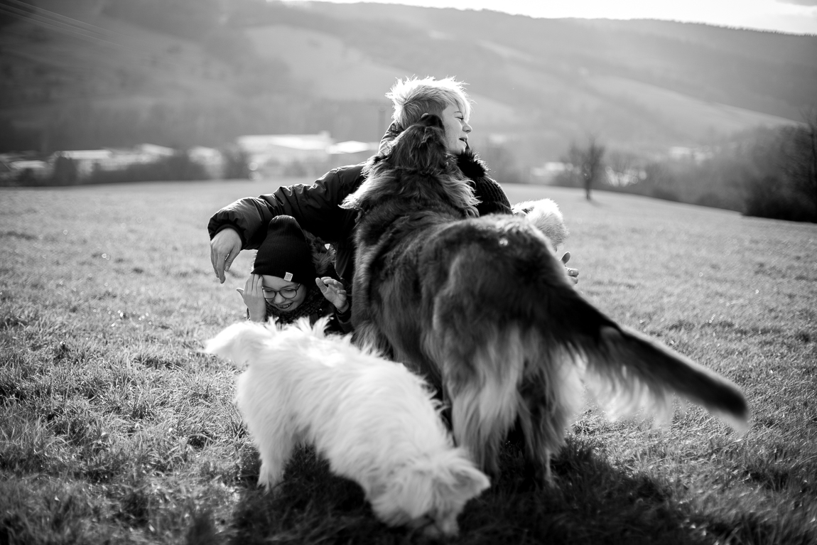Olíznutí psem - Rodinné focení