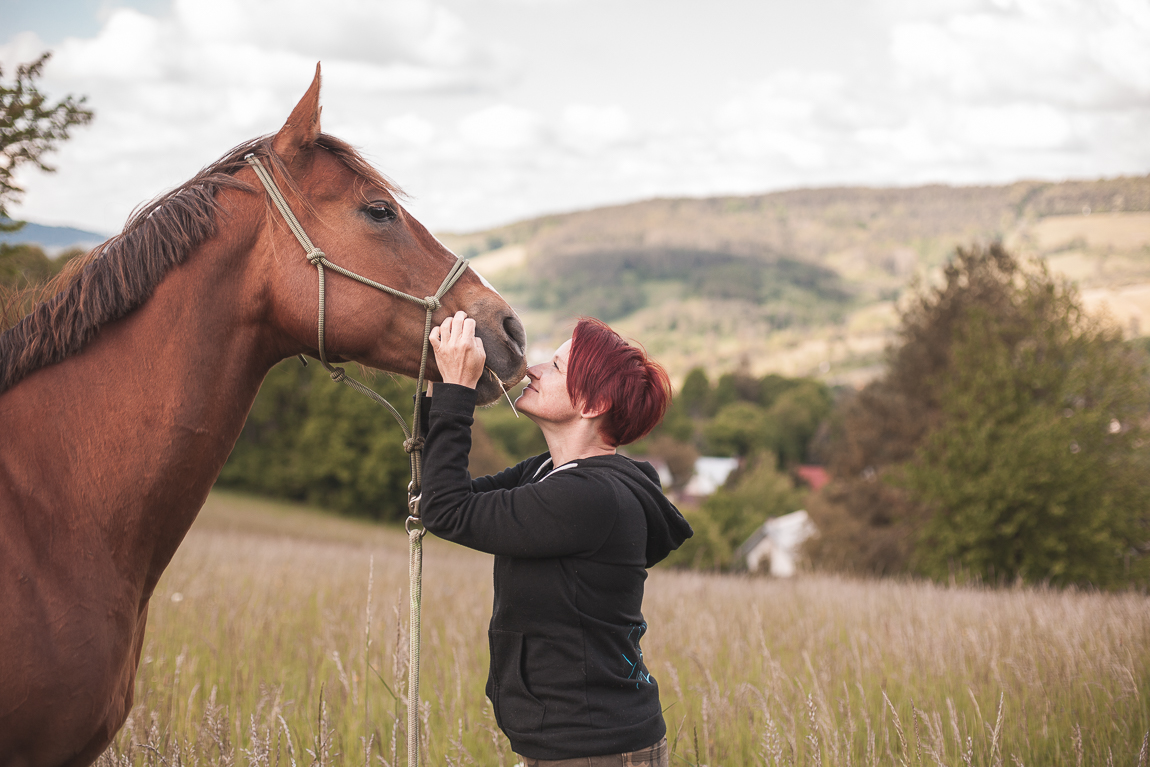 Koňská pusa – rodinné focení