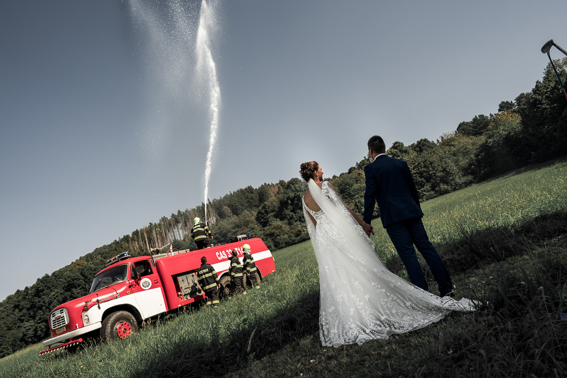 Svatební fotky hasiči